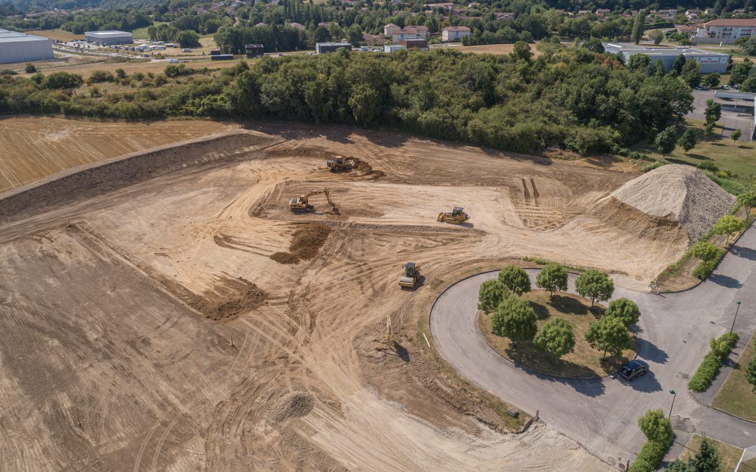 Terrassement de la nouvelle plateforme Paret TP